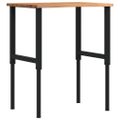 vidaXL pracovný stôl svetlohnedý 80x60x(71,5-98) cm masívny dub