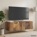 vidaXL Nástenná TV skrinka Nástenný Staré drevo 98 x 41 x 30 cm