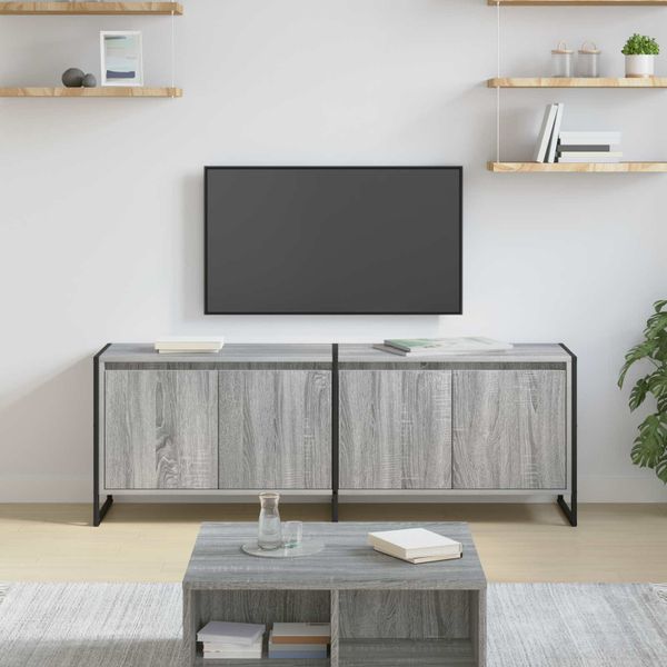 vidaXL TV skrinka Sivý Sonoma 140 x 36 x 49.5 cm Kompozitné drevo