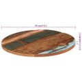 vidaXL Okrúhla stolová doska 70 cm, 25-27 mm, recyklovaný masív