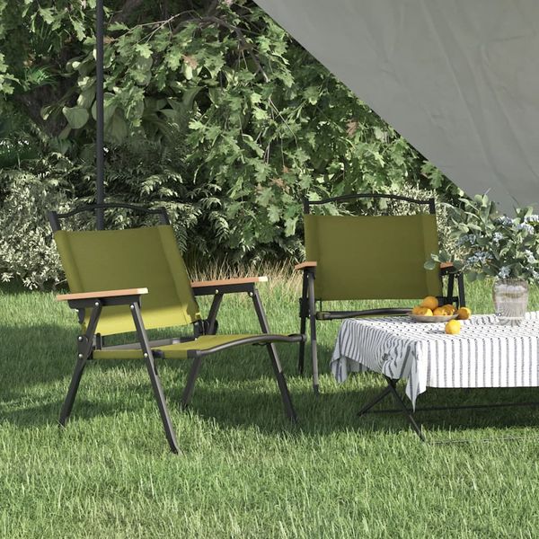 vidaXL Kempingové stoličky 2 ks zelené 54x43x59 cm oxfordská látka