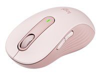 Myš - velká velikost - optický - 5 tlačítka - bezdrátový - 2.4 GHz, Bluetooth - USB přijímač Logitech Logi Bolt - rùžová