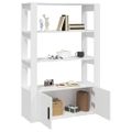 vidaXL Komoda biela 80x30x119,5 cm spracované drevo