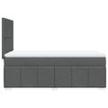 vidaXL Posteľný rám boxsping s matracom tmavosivý 80x200 cm látka
