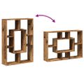 vidaXL Knižnica staré drevo 63x20x90 cm kompozitné drevo