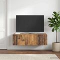 vidaXL Nástenná TV skrinka Nástenný Staré drevo 98 x 41 x 30 cm