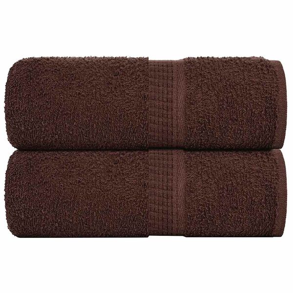 vidaXL Uteráky pre hostí FROGN 2 ks hnedé 30x50 cm 360 g/m²