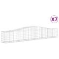 vidaXL Oblúkový gabionový kôš 7 ks 400x50x60/80 cm pozinkované železo