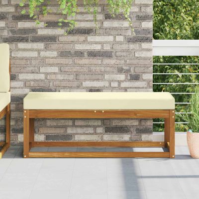 vidaXL Vankúš na vonkajšie sedenie Krémová 115 x 40 x 8 cm