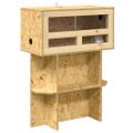 vidaXL Terárium Hnedá 60 x 30 x 80 cm OSB