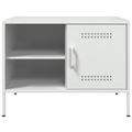vidaXL TV skrinky 2 ks biele 68x39x50,5 cm oceľ