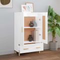 vidaXL Vysoká skrinka lesklá biela 70x31x115 cm spracované drevo