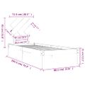 vidaXL Posteľný rám čierny 75x190 cm malé jednolôžko masívne drevo