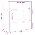 vidaXL Organizér na stôl, biely 34,5x15,5x35,5 cm, kompozitné drevo