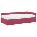vidaXL Rohový rám postele s matracom Iný 2 ks Zelená Zamat