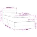 vidaXL Posteľný rám boxsping s matracom tmavomodrý 100x200 cm zamat