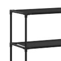 vidaXL Úložný regál nad toaletu s 3 poličkami čierny 53x28x169 cm