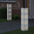 vidaXL Solárne LED svetlo na chodník 2 ks Teplá biela 18 x 18 x 80 cm