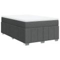 vidaXL Boxspring posteľ s matracom, tmavosivá 120x190 cm, látka