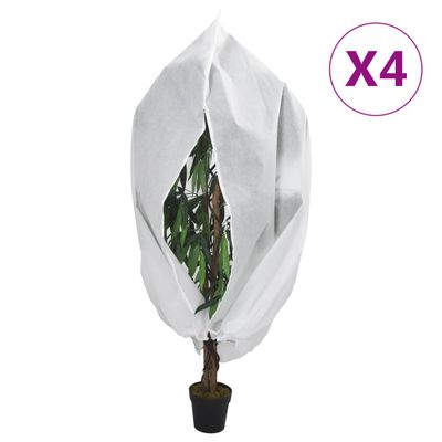 vidaXL Flísové kryty na rastliny so zipsom 4 ks 70 g/m² 3,93x3 m