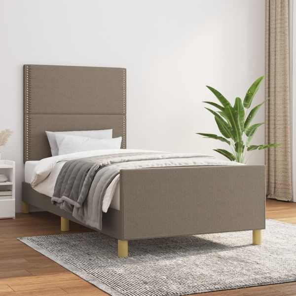 vidaXL Rám postele bez matraca Taupe 80x200 cm Látka