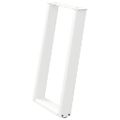vidaXL Nohy k jedálenskému stolu v tvare U, 2 ks, biele, 60 x (72-73) cm, oceľové