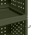 vidaXL Kovový vozík na náradie Olivovo zelená 65 x 35 x 111 cm