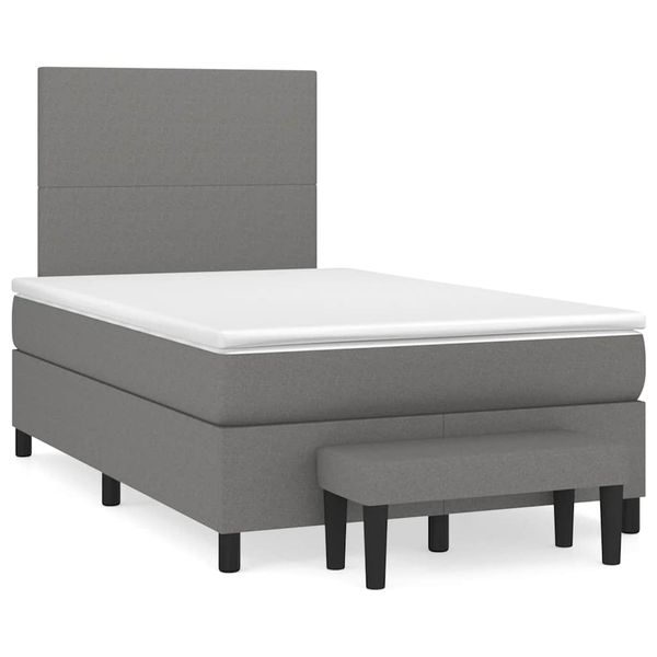 vidaXL Boxspring posteľ s matracom tmavohnedá 120x190 cm látka