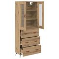 vidaXL Vysoký kabinet so policou 2 ks Remeselný dub 69,5 x 34 x 180 cm