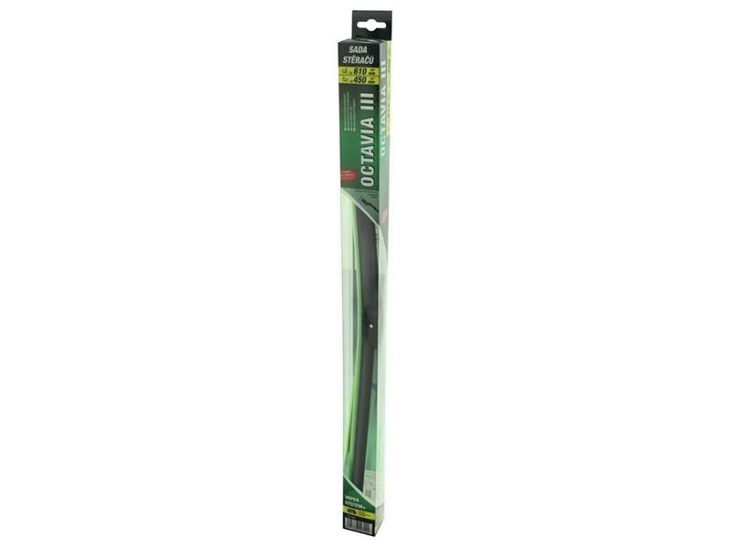Ploché stierače COMPASS FLAT SET 610+450 mm GREEN OCT III