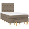 vidaXL Boxspring posteľ s matracom sivohnedý 120x200 cm látka