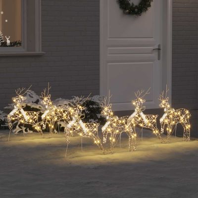vidaXL LED Soby s 180 LED-i 6 pcs Zlatá PET