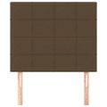 vidaXL Čelo postele tmavohnedé 100x5x118/128 cm látkové