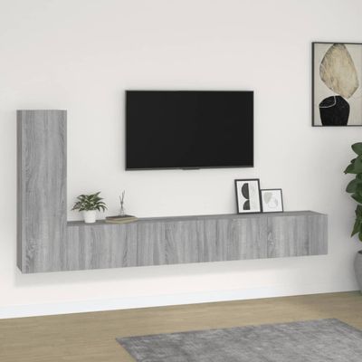 vidaXL 3-dielna súprava TV skriniek sivá sonoma spracované drevo