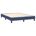 vidaXL Posteľný rám boxspring s matracom modrý 140x200 cm látka