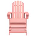 vidaXL Záhradná stolička Adirondack s otomanom jedľový masív ružová