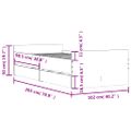 vidaXL Rám postele so zásuvkami betónovo-sivý 100x200 cm