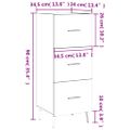 vidaXL Komoda čierna 34,5x34x90 cm spracované drevo