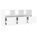 vidaXL TV skrinka lesklá biela 102x37,5x52,5 cm drevotrieska