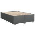 vidaXL Posteľ s boxspringom a matracom a LED Tmavosivá 140 x 190 cm