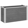 vidaXL Vyvýšený záhradný záhon Sivá 75 x 30 x 42 cm WPC a hliník