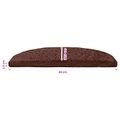 vidaXL Samolepiace schodové rohože 15 ks 80 x 24,5 x 3,5 cm Hnedá