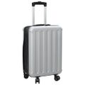 vidaXL Kufor so zámkom Strieborná 34 x 23 x 55.5 cm ABS plast