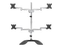 Heavy-duty VESA Mount (ARMQUADSS) - Stojan - nastaviteľné rameno - pre 4 monitory - hliník, oceľ - veľkosť obrazovky: 32" - stolový stojan