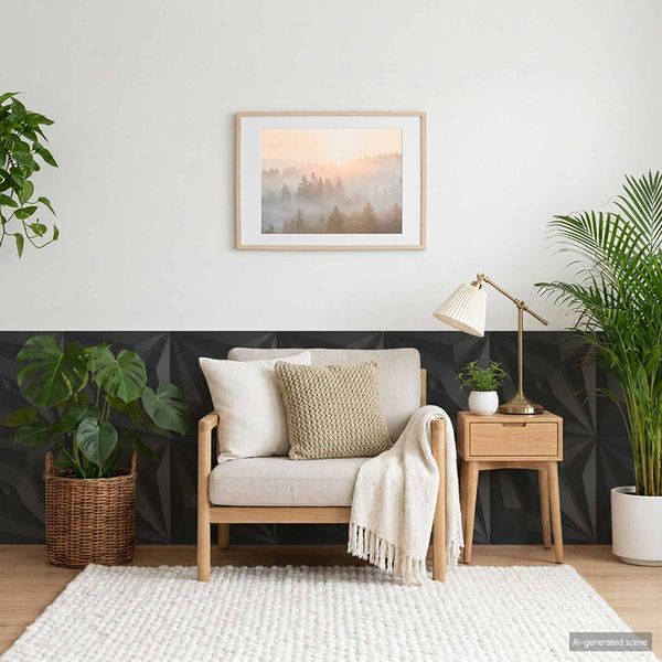 vidaXL Nástenné panely 48 ks 50 x 50 cm Čierny Star XPS Pena