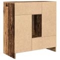 vidaXL Komoda so zásuvkami a dvierkami, staré drevo 70,5x34x74,5 cm