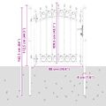 vidaXL Plotová brána EMMEN s hrotmi oceľ 103x109,5 cm čierna