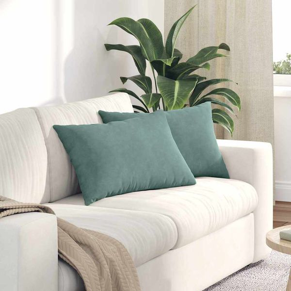 vidaXL Vankúše na pohovku 2 pcs Morská zelená 60 x 40 cm