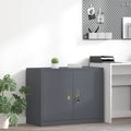 vidaXL Úložná skrinka Antracit 90 x 40 x 70 cm Oceľ
