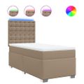 vidaXL Boxspring posteľ s matracom kapučínová 80x200 cm umelá koža